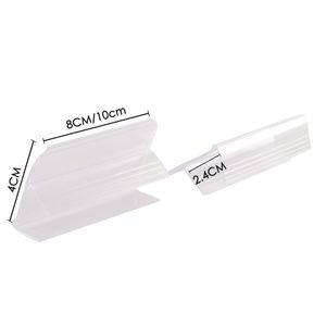 4x8 mm glazen plank etikethouder - houten plank gegevensstrip Clear Supermarkets prijskaartje voor glazen planken 20-25 mm grijper