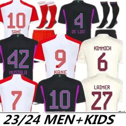 KANE 23 24 DE LIGT MUSIALA camisetas de fútbol MANE SANE GNABRY GORETZKA COMAN MULLER DAVIES KIMMICH camiseta de fútbol hombres niños kit Munich 2023 VERSIÓN DEL JUGADOR uniformes 4XL