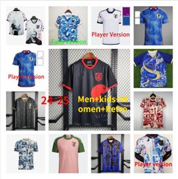 4xl 2024 2025 Japan Soccer Jerseys Cartoon Ueda Ito Isagi Atom Tsubasa Minamino Doan Kubo Mitoma Tomiyasu Endo Nakata 22 23 24 Shirt de football uniforme T Dragon chinois