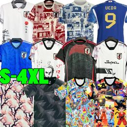 4xl 2024 3XL Japan Soccer Jerseys Cartoon Ueda Ito Iso ISAGI Atom Tsubasa Minamino Doan Kubo Mitoma Tomiyasu Endo Nakata 22 23 24 Camisa de fútbol japonesa T China MMA