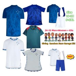 4xl 24 25 Cruzeiro ec voetbal jerseys Home Away Women Outubro Rosa Giovanni Edu Bruno Jose Adriano Camiseta de Raposas voetbal Shirts 2024 2025 Kids Kit Esporte Clube Clube