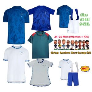 4xl 24 25 Cruzeiro Ec Soccer Jerseys Home Away Women Outubro Rosa Giovanni Edu Bruno Jose Adriano Camiseta de Raposas Shirts de football 2024 2025 Kids Kit Esporte Club