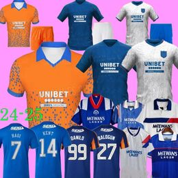 4xl 24 25 Glasgow Rangers Jerseys de fútbol 2024 2025 Camisa de fútbol de Sakala Blue Sakala Home Kent