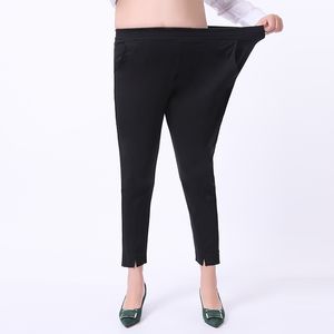 4XL-9XL Plus Size Lente en Herfst Casual Harem Broek Vrouwen Hoge Taille Zwart Elastische Leggings Kwaliteit 210527