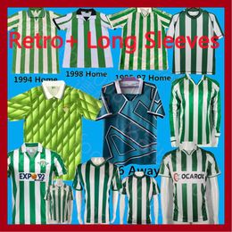 4XL Betis Maillot de football rétro 1976 1977 1993 1994 1995 1996 1997 1998 2001 2002 DENILSON JOAQUIN ALFONSO Fernando FINIDI URENA ROMERO maillot de football vintage classique