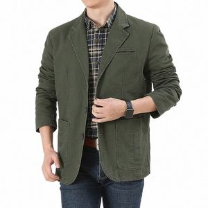 4XL Blazer Hommes Veste Militaire Printemps Automne Casual Slim Busin Costume Manteau Cott Bomber Cargo Vestes Outwear Casaco Masculina Q1NT #