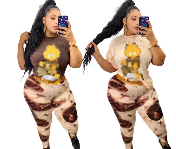 4xl Design Cartoon Robot Robot Tracksuits de luxe Suisse Femme Femme Été Nouvelle mode décontractée Pantalon de jogger à manches courtes