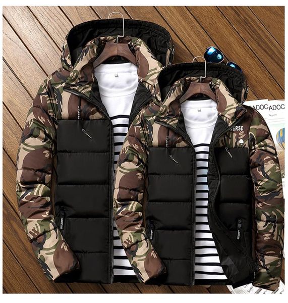 4XL Famosa marca Down Jacket Men Winter Chaqueta de invierno Alta calidad de camuflaje de camuflaje para hombres Multicolor Cool Overcoats T15535303