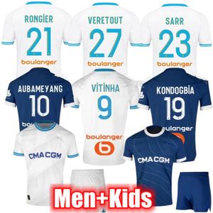 4XL Maillot Om Maillots de Football RONGIER VERETOUT SARR Maillots de Football Fan Player Version Marseille Kid VITINHA Hommes Kit Ensemble