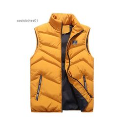 4XL Giacca da uomo Gilet senza maniche Moda invernale Cappotti casual Gilet da uomo imbottito in cotone maschile Gilet addensato