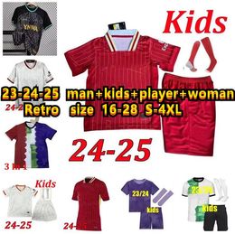 4XL Nieuwe M.SALAH 2024 2025 LVP Voetbalshirts DIOGO J. SZOBOSZLAI GAKPO 24 25 THIAGO GRAVENBERCH Luis DIaz Live.POOL ALLISTER Voetbaltenue Shirts Heren Kinderuniform DARWIN