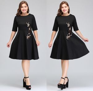 4XL Plus Size Dames Vintage Rockabilly Jurken 1950 Audrey Hepburn Style Short Party Cocktail Jurk Dames Werkkleding Formele FS0794