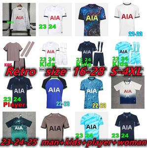 4XL Tottenham 23 24 KANE SON RICHARLISON Maillots de football SPURS PORRO KULUSEVSKI HOJBJERG Away PERISIC DANJUMA ROMERO Kit de football Chemise BRYAN BENTANCUR Hommes Enfants Ensemble