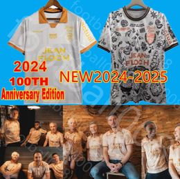 24 25 Lorient Mens Jerseys Tattoo EDICIÓN ESPECIAL GRBIC LE FEE BOZOK BOISGARD MARVEAUX 2024 Camisas de fútbol de edición de 100 aniversario Uniformes de manga corta