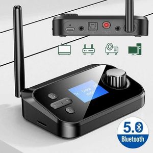5.0 émetteur récepteur Bluetooth 2-en-1 avec récepteur émetteur convertisseur coaxial fibre optique carte TF avec écran