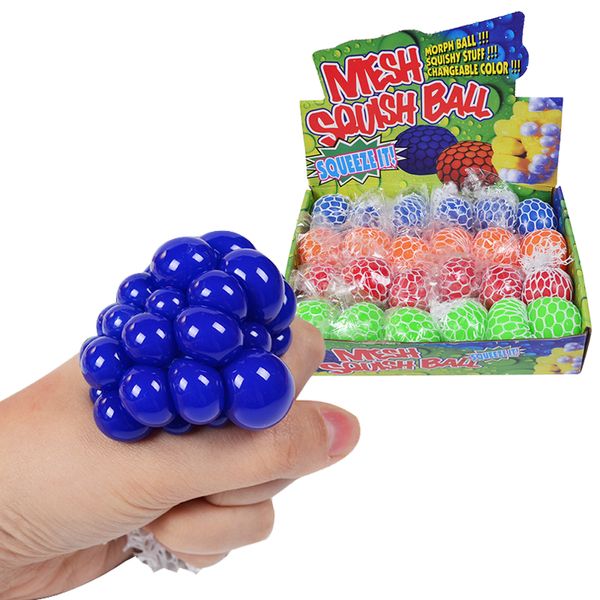 5.0CM Squishy Ball Fidget Toy Mesh Squish Pectine Grape Ball Anti-Stress Ventilation Balls Squeeze Toys Soulagement du stress Jouets de décompression Soulagement de l'anxiété