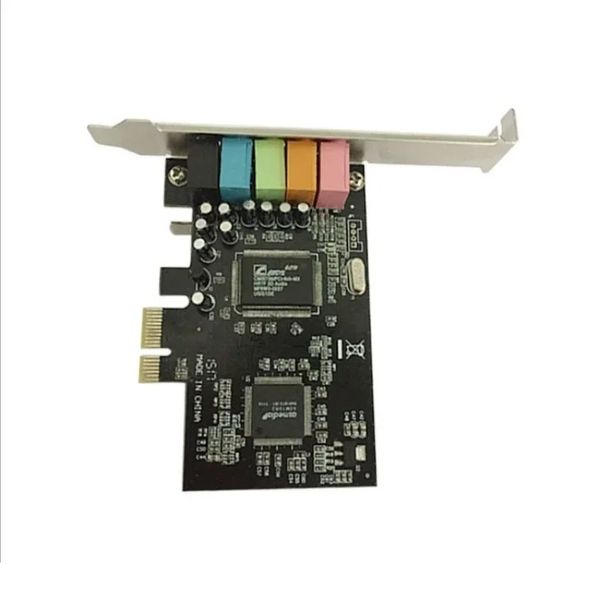 5.1 ordinateur de bureau intégré indépendant PCI-E8738 stéréo 6 canaux câbles d'ordinateur connecteurs carte son PCIe