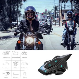 Oreillette Bluetooth pour moto, appareil de communication pour casque, Intercom pour plusieurs personnes, portée 5.1 M, portée 2000M, appareil de communication pour plusieurs personnes, Q230830