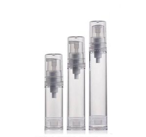 5 10 12 15 ml lege navulbare airless plastic fles vacuümpomp fijne mist container buis voor room lotion parfum etherische olie monsters