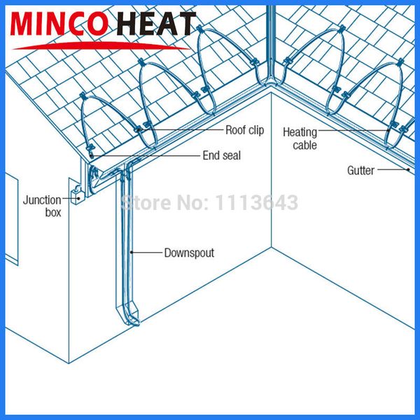 5/10/15/20/30/50/100pcs Toit Gutter d'autorégulation Câble de chauffage Snow Deicing Clips de toit, espaceurs