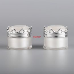 5/10/15/20g Or Argent Acrylique Top Qualité Lotion DIY Pots Vide Visage Pied Masque Peel Rechargeable Bouteille Conteneurs Voyage Setshipping