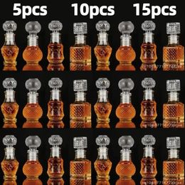 5 10 15 stuks Whiskey Liquor Fles 50 ml Leuke Glazen Dispenser Mini Alcohol Gast Cadeau Bruiloft Karaf Wijnpot S Potten Bar Set 240104