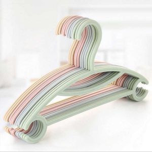 5/10/20 stks / set Nordic Draagbare kleur Plastic Kinderkleding Hanger Baby Kleding Jas Hanger Huis Huishoudhangers Kleding Hanger 210702