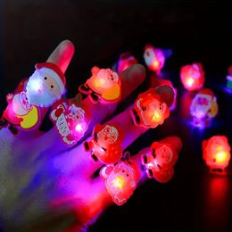 5/10/20 pièces cadeaux de fête de Noël LED lumières de doigt, anneaux lumineux cadeaux de fête styles assortis paquet cadeau jouet fournitures de fête cadeau