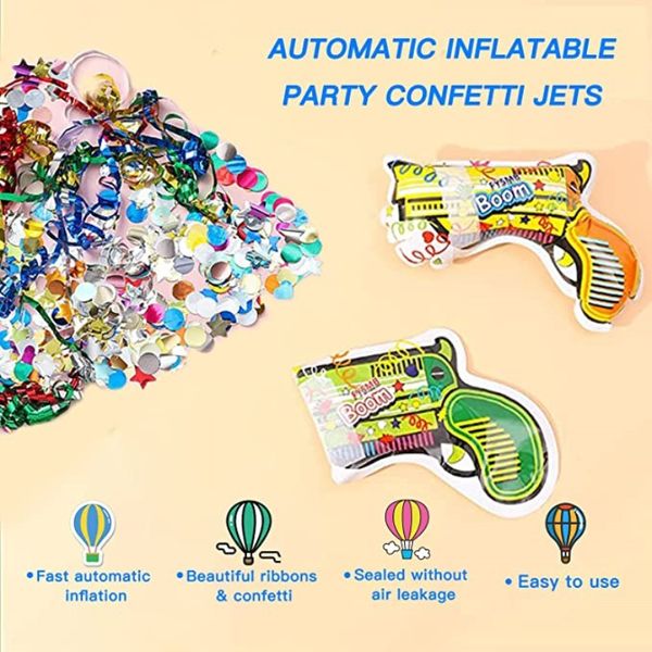 5/10 / 20pcs Confettis Boom gonflable Boom Fireworks Gun Handheld Confetti Poppers Birthday Party Celebrations Supplies