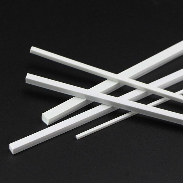 5/10/25 / 50pcs 250 mm Abs Plastique Rod de plastique carré Solide Modèle de bricolage Craft multitondes Modèles Bâtiment de fabrication de tiges Sticks Outils