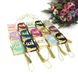 5/10/25 PCS Mini Coran Gift Set Ramadan Cadeaux Islamic Eid Favors Muslim Wedding Party Gift Colorful Velvet Koran Hajj présent