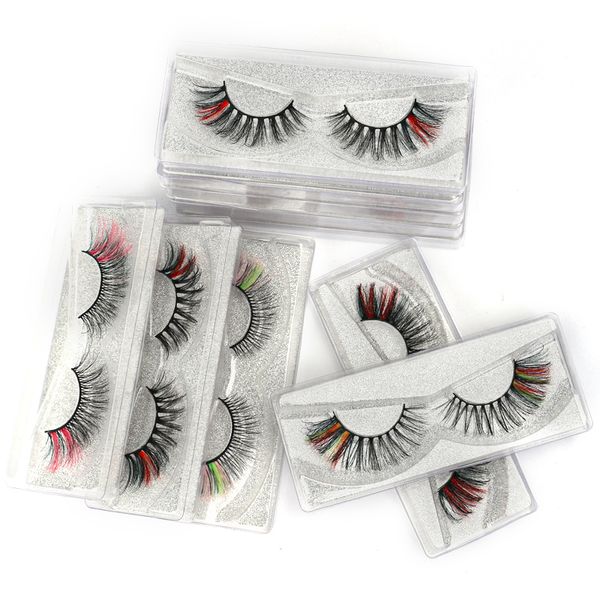 5/100 pcs couleurs cils