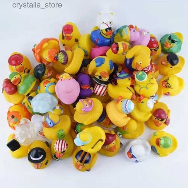 5-100pcs canard en caoutchouc enfants et tout-petits jouet canard bébé bain jouets été plage douche jeu jouet cadeau d'anniversaire pour enfants L230518