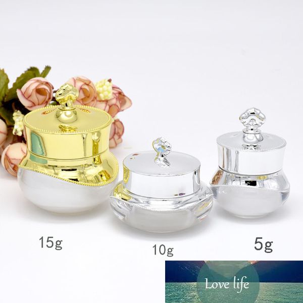 5/10g/15g couronne forme plastique bouteilles rechargeables Pot vide bouteilles maquillage Pot voyage visage crème Lotion cosmétique conteneur