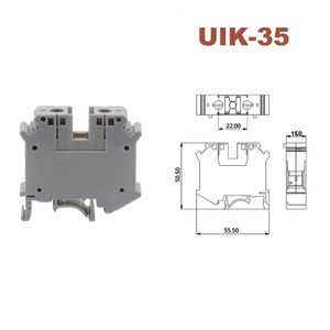 5/10 stks DIN RAIL MOUNT SCHROEF TERMINAL BLOK UK-35 Geboren elektrische draadkabel Connector Koper Morsettiera 35mm2