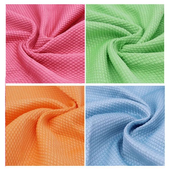 5/10pcs Disportistas Fish Microfibre Escala de limpieza Toallitas de cocina reutilizables Toalla de plato suave sin pelusa