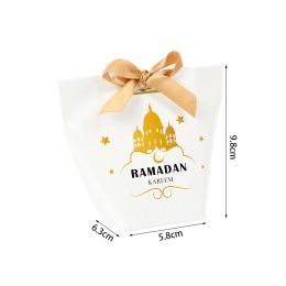 5/10pcs Eid Mubarak Cajas de papel 2024 Ramadán Kareem Regal Candy Cookie Packie Box Bolsas Eid Al-Fitr Islam Festival Festival