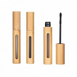 5/10pcs High-end 5ML Zwarte Mascara Buis Bamboe Lippenstift Eyel Buizen met Windows Lege Cosmetische Ctainers Hervulbare Flessen f29S #