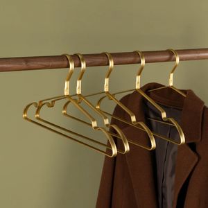 5/10 stuks Mat Goud Kleerhanger Aluminium Kleding Droogrek Antislip Jurk Handdoek Kleerhangers Garderobe Organizer 240118