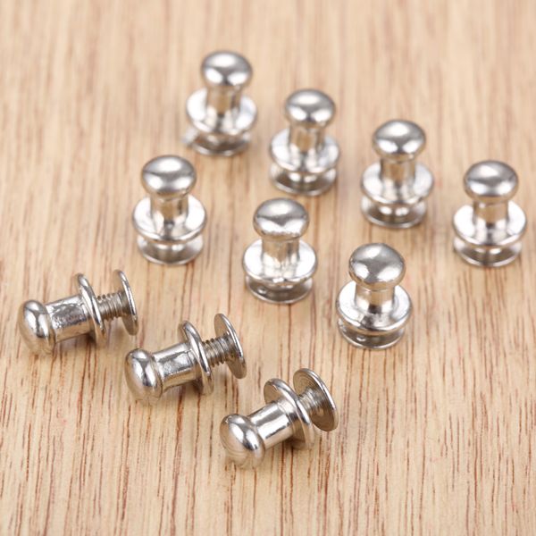 5 / 10pcs mini boutons argentés poignées rondes tire la gêne de tiroir à trou de la poitrine