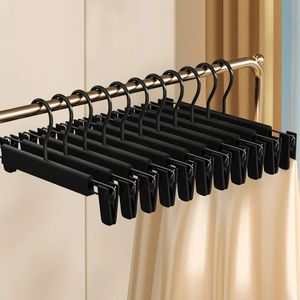 5/10 pièces pantalon cintre Clips réglables gain de place anti-dérapant support en métal femmes jupe vêtements organisateur chaussettes Lingerie supports 240118