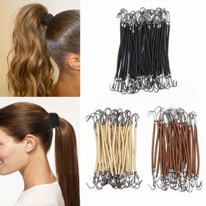 5/10 stuks paardenstaart rubberen elastische haak haarbanden voor vrouwen tandvlees haken haaraccessoires haarbanden styling gereedschap houder bungee bands 240318