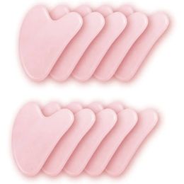 5/10pcs Rose Quartz Jade Stone Gua Sha Sha Massage Masaje de guasha Handmade Board antirkinking Skin Care gouache Scraper 240408