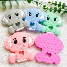 5/10pcs Silicone Detchs Perles Elephant Animal Food Grade Silicone Disting Toys DIY Pacificier Accessoires Baby Cadeaux 240407