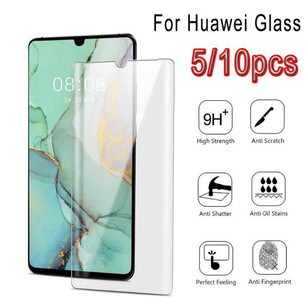 5/10 pièces verre trempé sur pour Huawei P9 P10 Plus P20 P30 Lite protecteur d'écran Pro P Smart 2021 protecteurs de téléphone portable