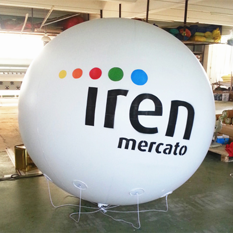 5-12 pies que flotan en el globo inflable del helio de la esfera del PVC del cielo para el anuncio al aire libre