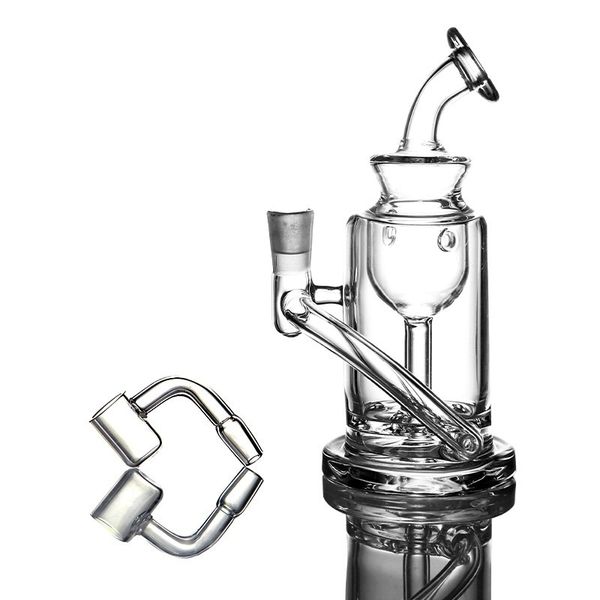Mini bras de tuyau d'eau en verre fait à la main, 5,1 pouces, pour fumer, plate-forme DAB