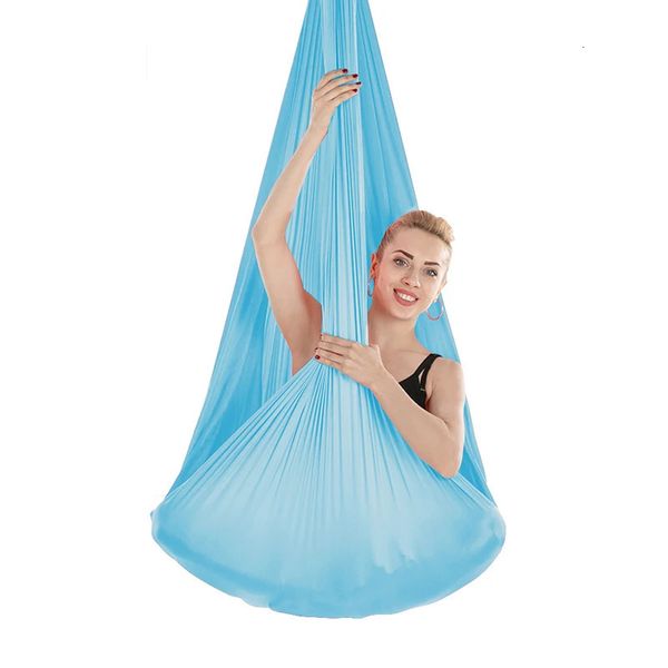 5 * 2.8 m haute résistance aérienne soie yoga balançoire hamac anti-gravité volant inversion ceintures de yoga pour GYM exercice à domicile fitness 240223