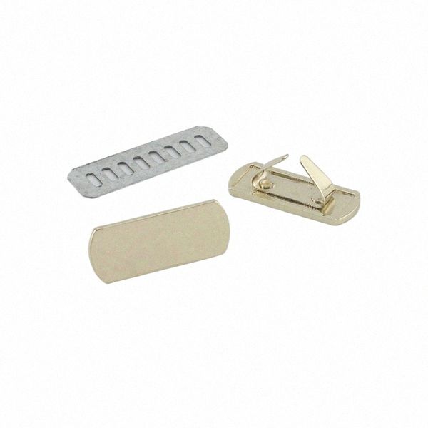 5-20-100 piezas, etiquetas de etiquetas de bolso de metal rectangulares de bolso de oro claro de 36 * 14 mm, etiquetas de metal para bolsos, agregue SU LOGO e5Mu #