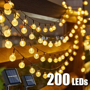 5 ~ 22M Noël Guirlande Lumineuse Solaire LED Guirlande Lumineuse Extérieure Jardin Guirlande Décoration De Noël pour La Maison Cour Étanche